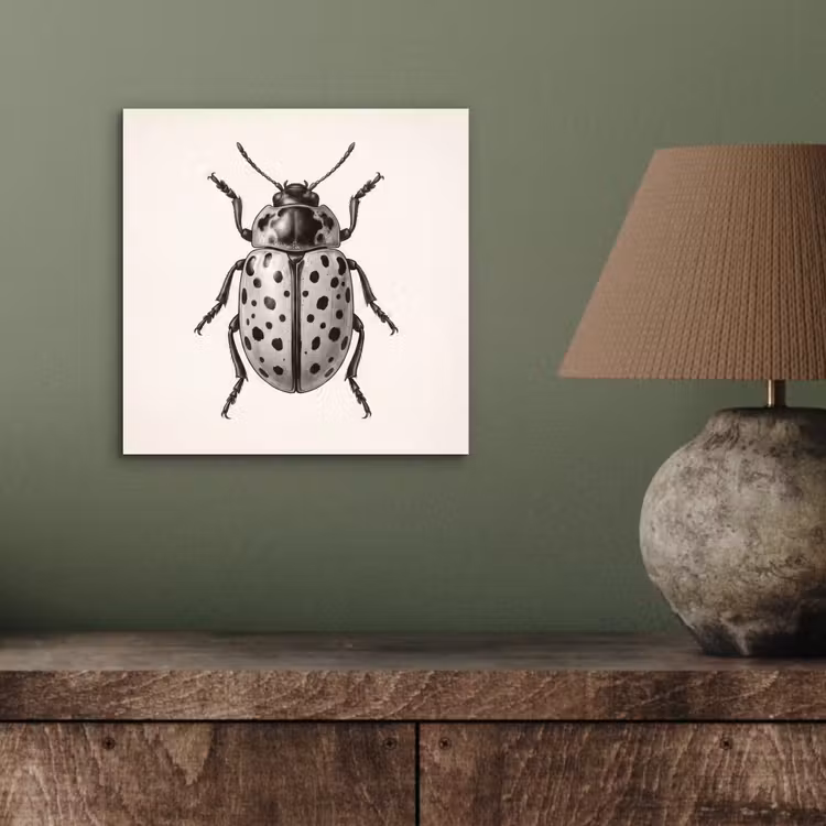Aluminium schilderij - Kever - Insect - Vintage — 3