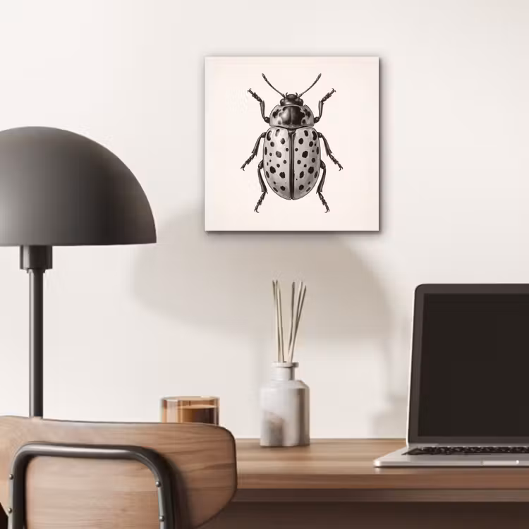 Aluminium schilderij - Kever - Insect - Vintage — 6