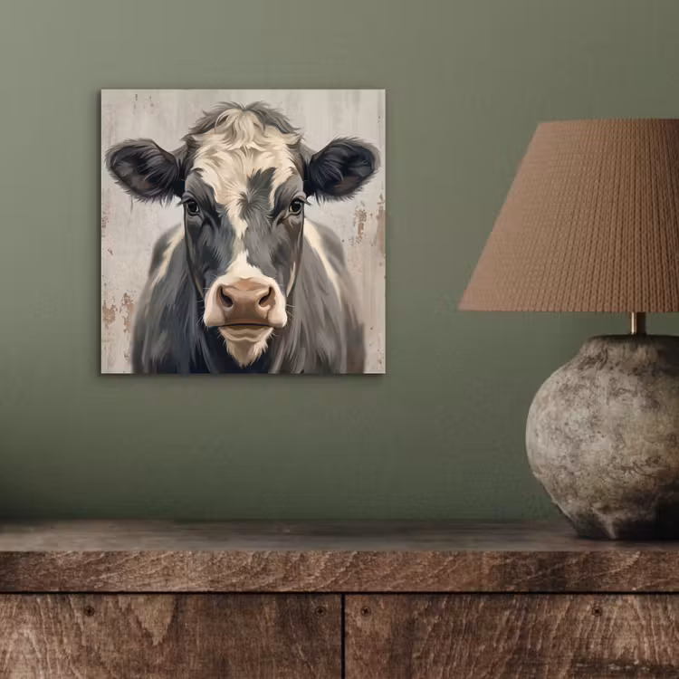 Aluminium schilderij - Koe - Portret - Dieren - Modern — 3