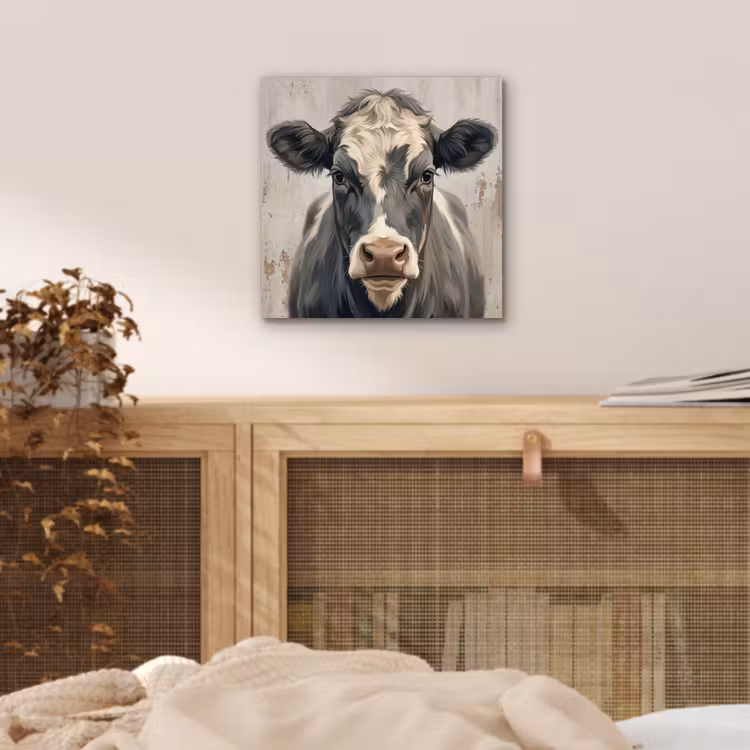 Aluminium schilderij - Koe - Portret - Dieren - Modern — 4