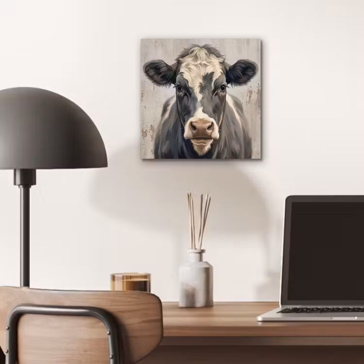 Aluminium schilderij - Koe - Portret - Dieren - Modern — 6