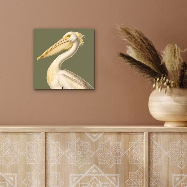Aluminium schilderij - Pelikaan - Wit - Vogel - Klassiek - Natuur — 5