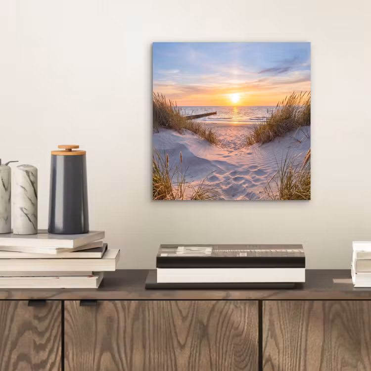 Aluminium schilderij - Strand - Zonsondergang - Natuur - Landschap — 2