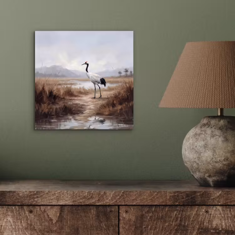 Aluminium schilderij - Kraanvogel - Natuur - Realistisch — 3