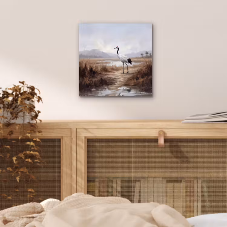 Aluminium schilderij - Kraanvogel - Natuur - Realistisch — 4