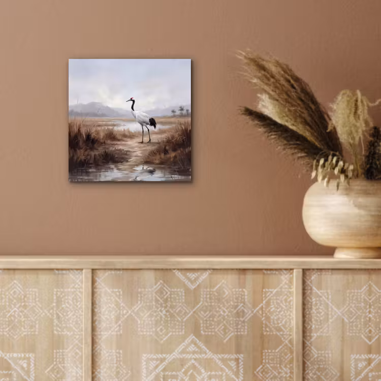 Aluminium schilderij - Kraanvogel - Natuur - Realistisch — 5