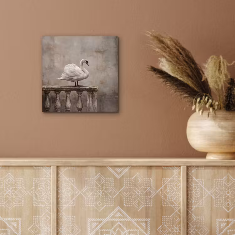 Aluminium schilderij - Zwaan - Elegant - Dieren - Wit — 5