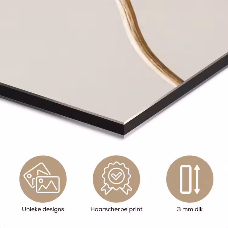 Aluminium schilderij - Papaverbollen - Droogbloemen - Minimalistisch - Beige - Rustig — 7