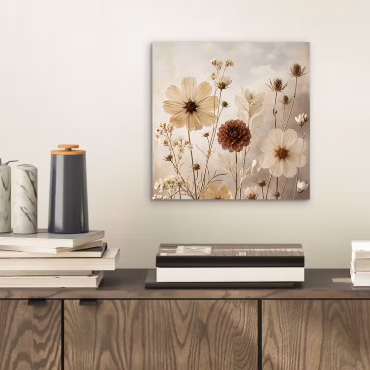 Aluminium schilderij - Wilde bloemen - Botanisch - Vintage - Natuur - Rustiek — 2