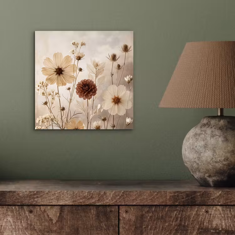 Aluminium schilderij - Wilde bloemen - Botanisch - Vintage - Natuur - Rustiek — 3