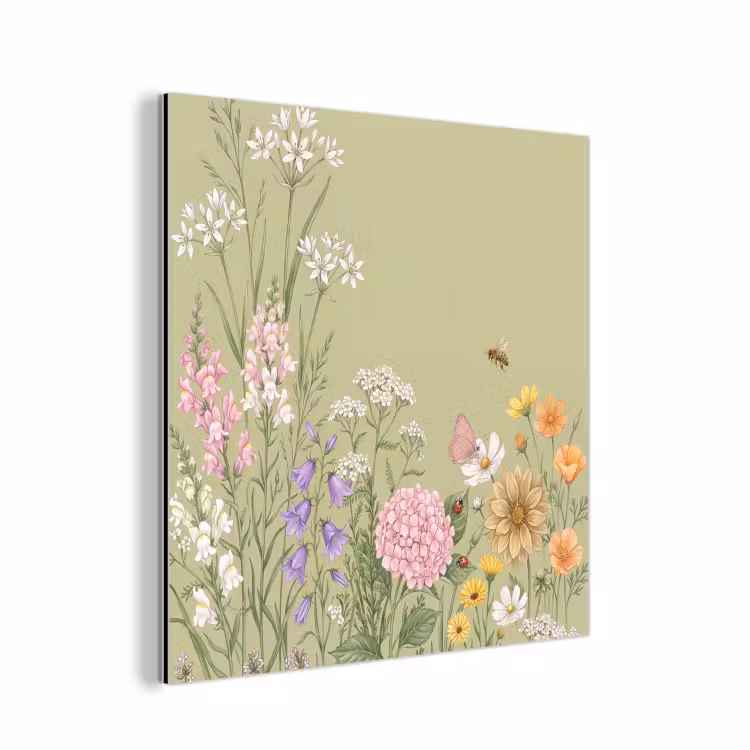 Aluminium schilderij - Botanisch - Bloemen - Kleurrijk — 1