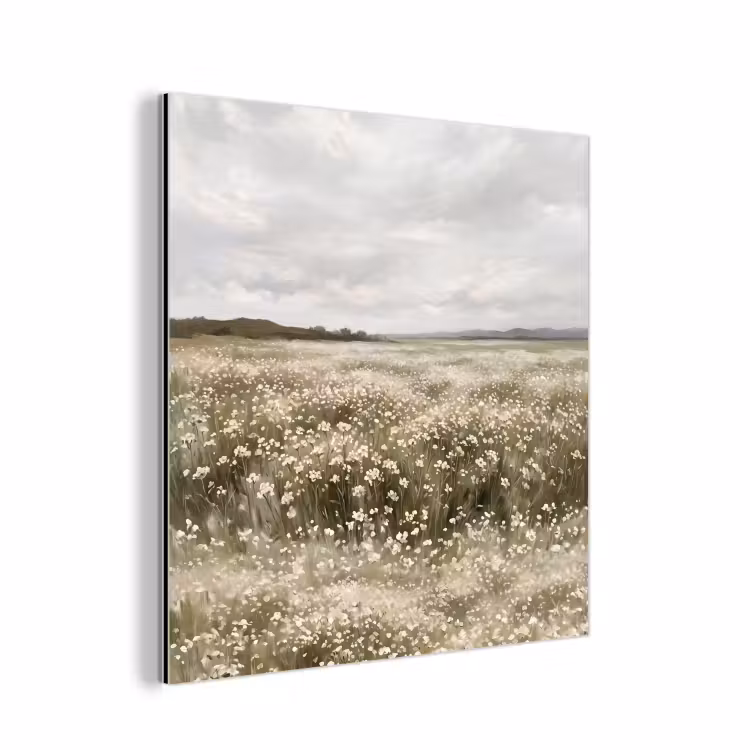 Aluminium schilderij - Illustratie - Landschap - Wit — 1