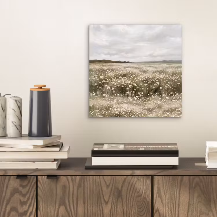 Aluminium schilderij - Illustratie - Landschap - Wit — 2