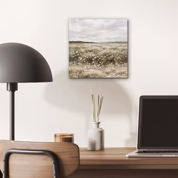 Aluminium schilderij - Illustratie - Landschap - Wit — 6