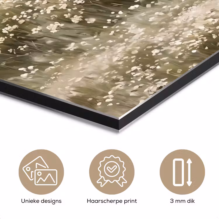 Aluminium schilderij - Illustratie - Landschap - Wit — 7