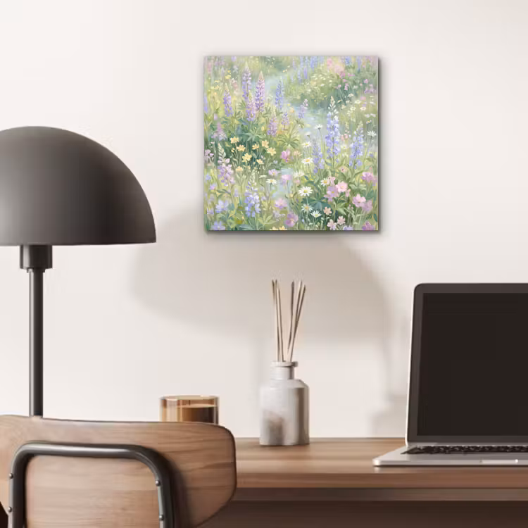 Aluminium schilderij - Bloemenveld - Heuvels - Kleurrijk — 6