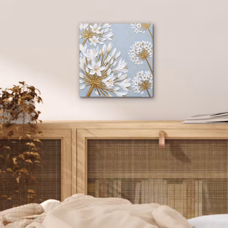 Aluminium schilderij - Illustratie - Bloemen - Blauw — 4