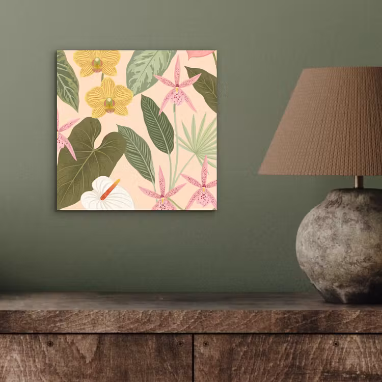 Aluminium schilderij - Patroon - Bloemen - Kleurrijk — 3