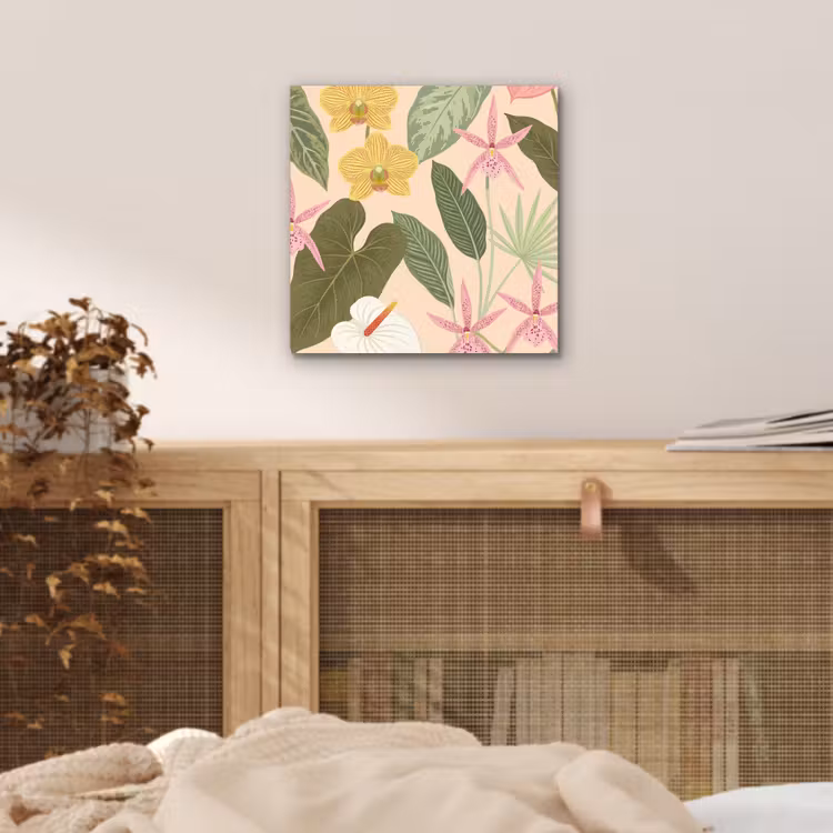 Aluminium schilderij - Patroon - Bloemen - Kleurrijk — 4
