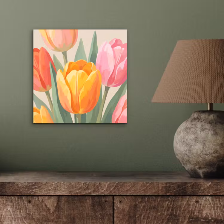 Aluminium schilderij - Tulpen - Abstract - Kleurrijk — 3