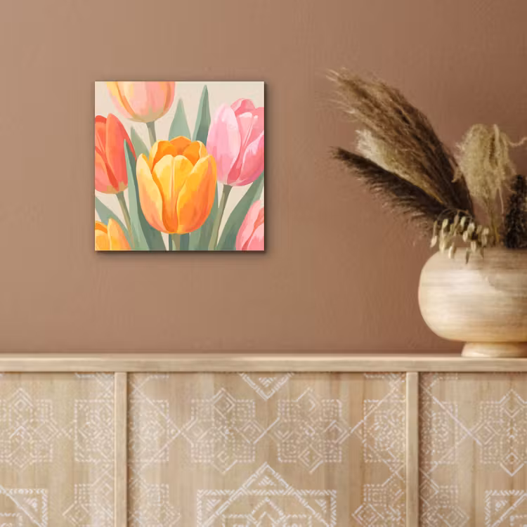 Aluminium schilderij - Tulpen - Abstract - Kleurrijk — 5