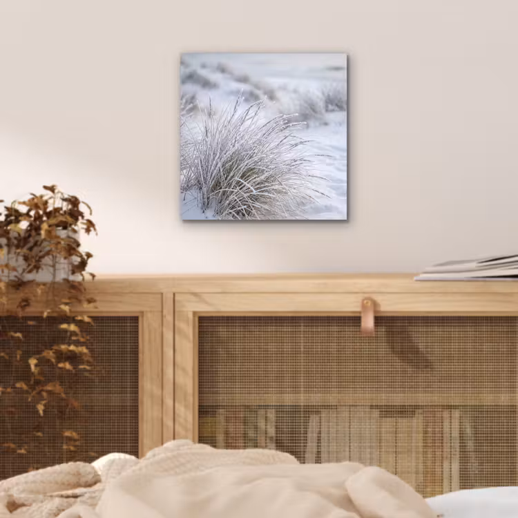 Aluminium schilderij - Duinen - Sneeuw - Strand - Winter - Serene — 4