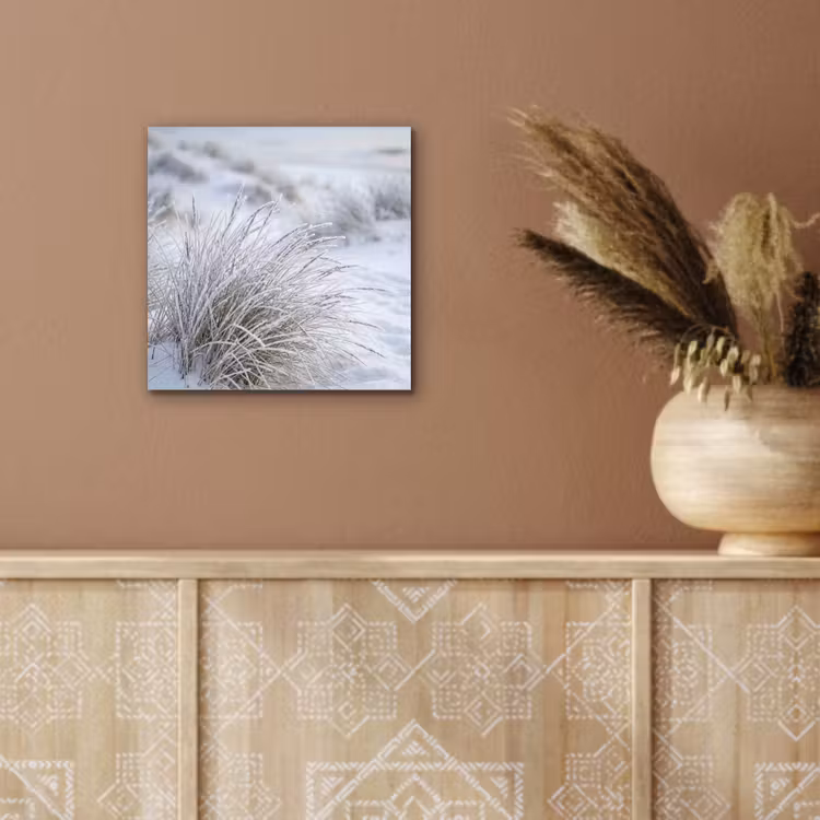 Aluminium schilderij - Duinen - Sneeuw - Strand - Winter - Serene — 5