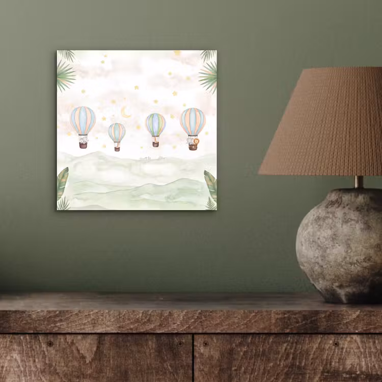 Aluminium schilderij - Aquarel - Luchtballonnen - Pastel — 3