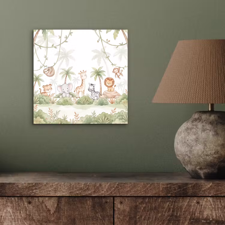 Aluminium schilderij - Dieren - Jungle - Pastel — 3