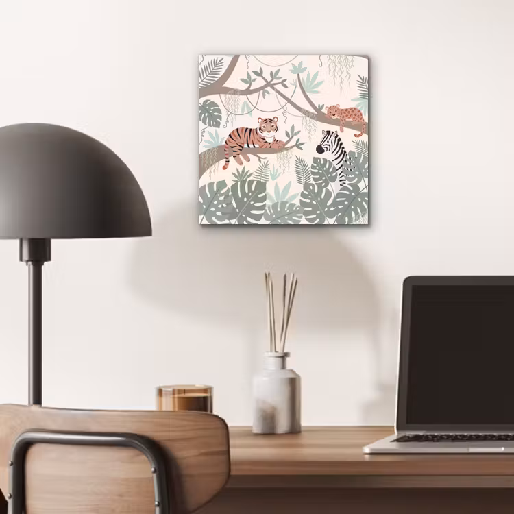 Aluminium schilderij - Jungle - Rustiek - Pastel — 6