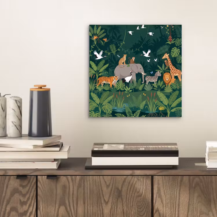 Aluminium schilderij - Tropisch - Jungle - Groen — 2