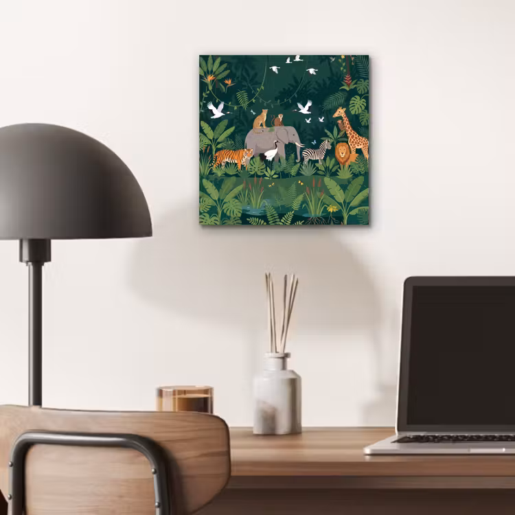 Aluminium schilderij - Tropisch - Jungle - Groen — 6