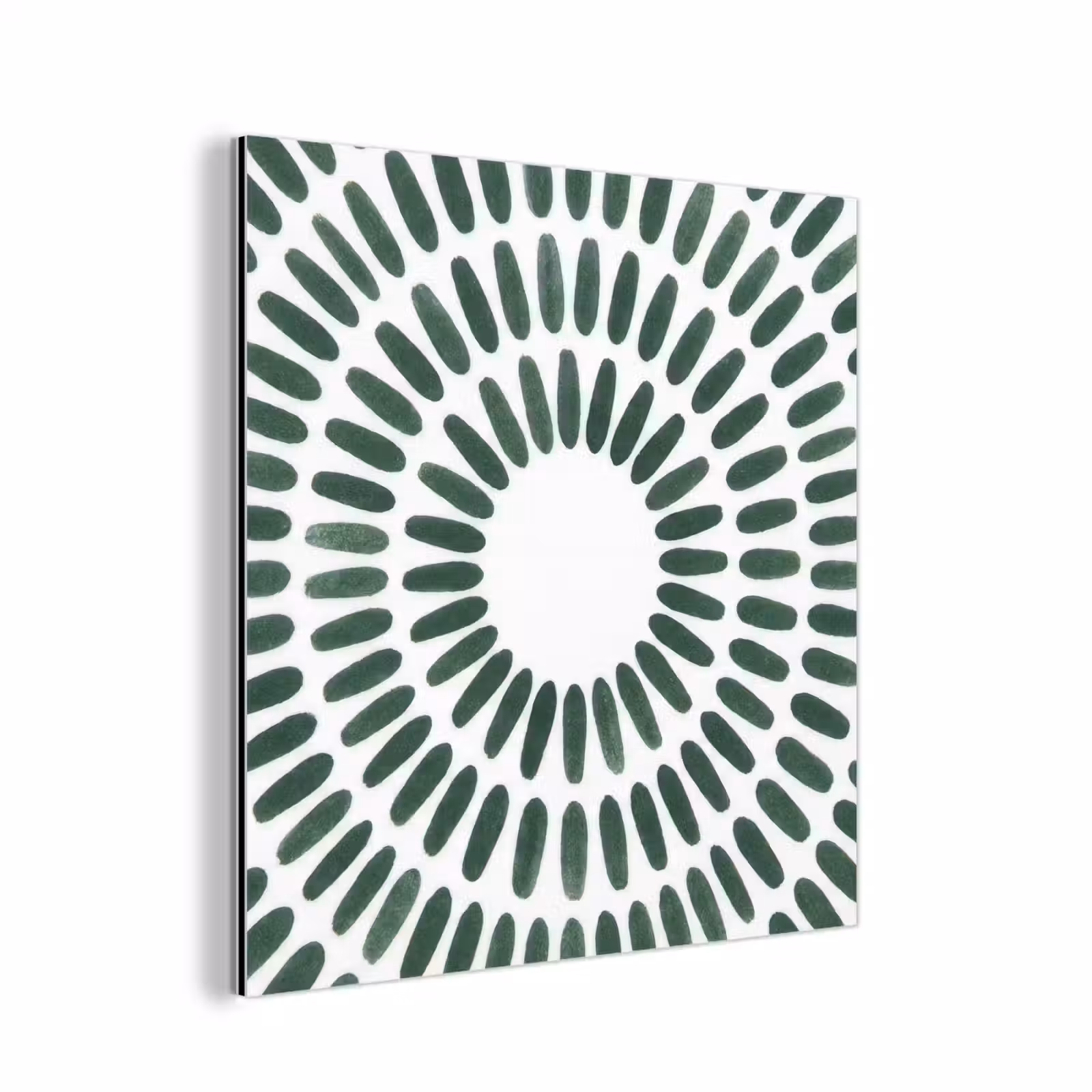 Aluminium schilderij - Abstract - Cirkel - Patroon - Modern - Groen — 1