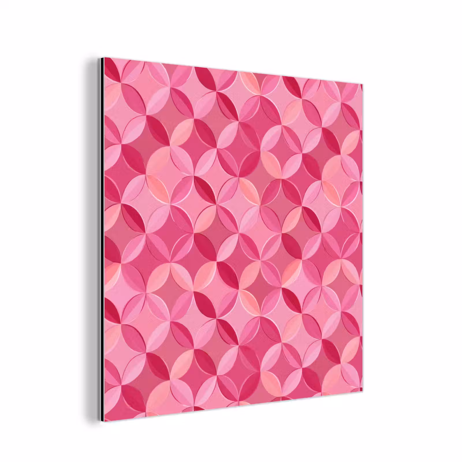Aluminium schilderij - Geometrisch - Mozaïek - Modern - Roze — 1