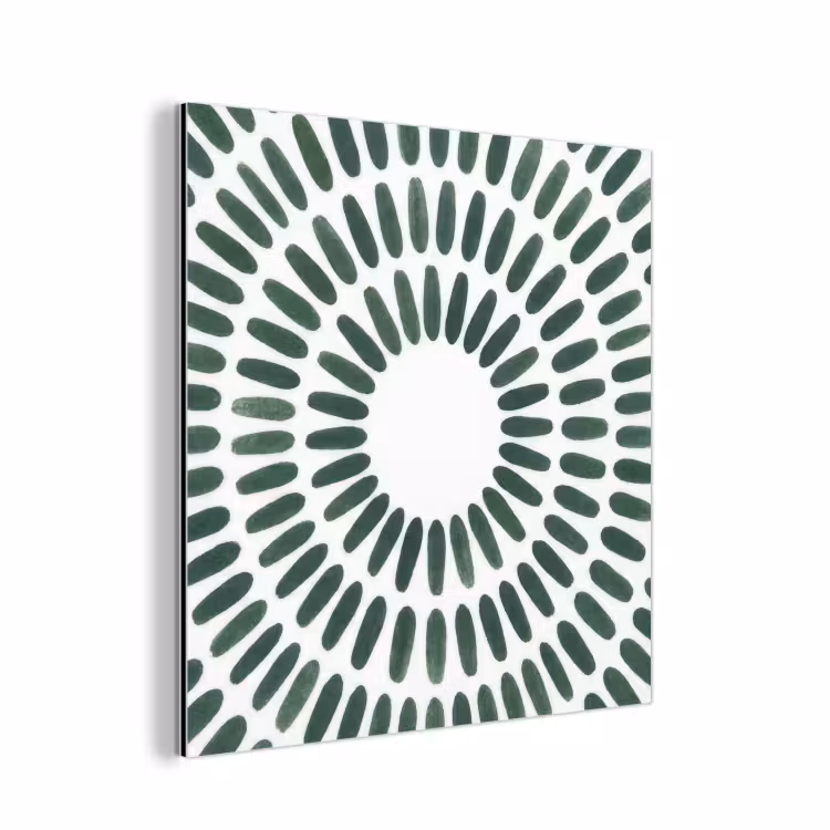 Aluminium schilderij - Abstract - Cirkel - Patroon - Modern - Groen — 1