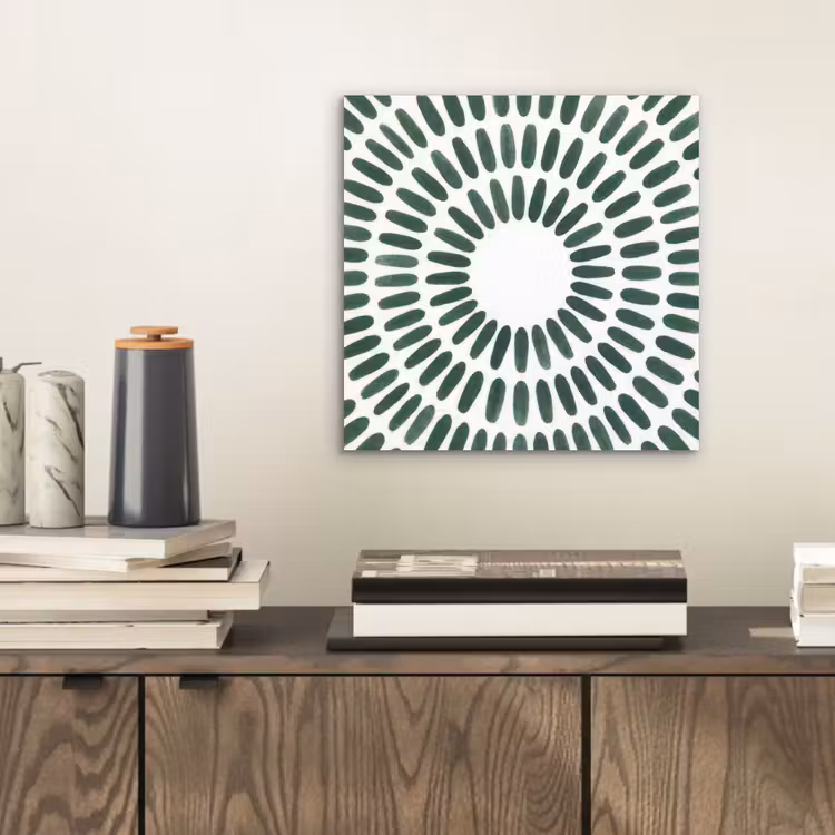 Aluminium schilderij - Abstract - Cirkel - Patroon - Modern - Groen — 2