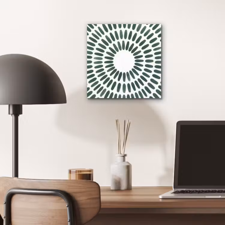 Aluminium schilderij - Abstract - Cirkel - Patroon - Modern - Groen — 6