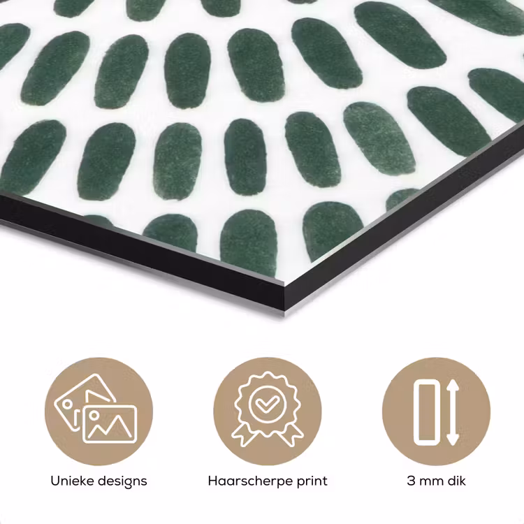 Aluminium schilderij - Abstract - Cirkel - Patroon - Modern - Groen — 7
