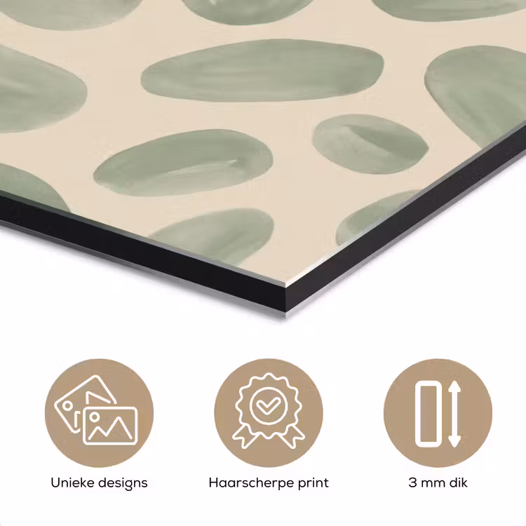 Aluminium schilderij - Abstract - Patroon - Organisch - Groen - Modern — 7