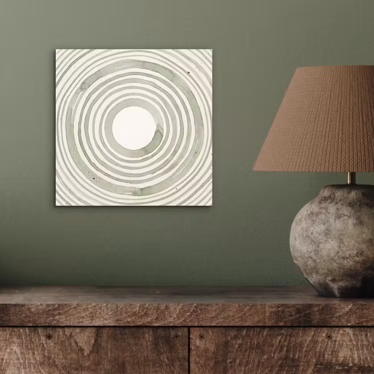 Aluminium schilderij - Abstractie - Cirkels - Waterverf - Groen - Modern — 3