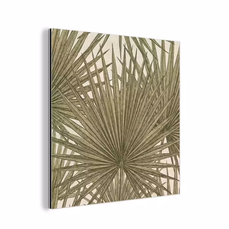 Aluminium schilderij - Blad - Tropisch - Patroon - Natuur - Groen — 1