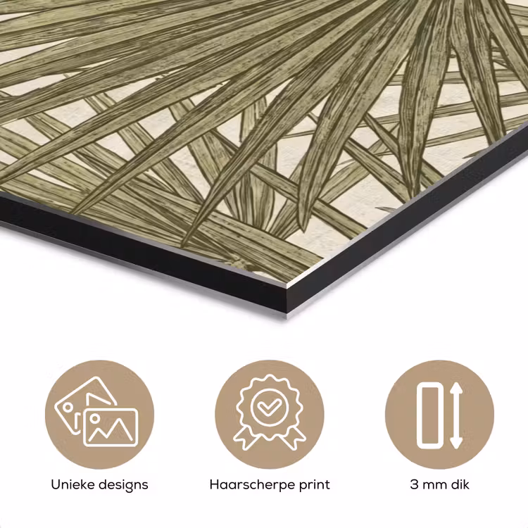 Aluminium schilderij - Blad - Tropisch - Patroon - Natuur - Groen — 7