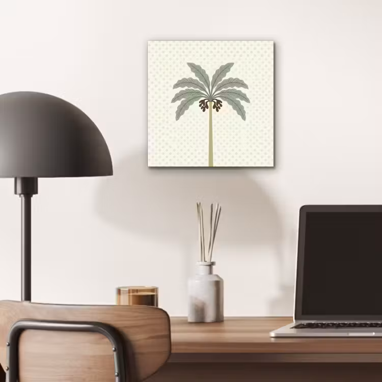 Aluminium schilderij - Boom - Bladeren - Groen - Decoratief - Beige — 6