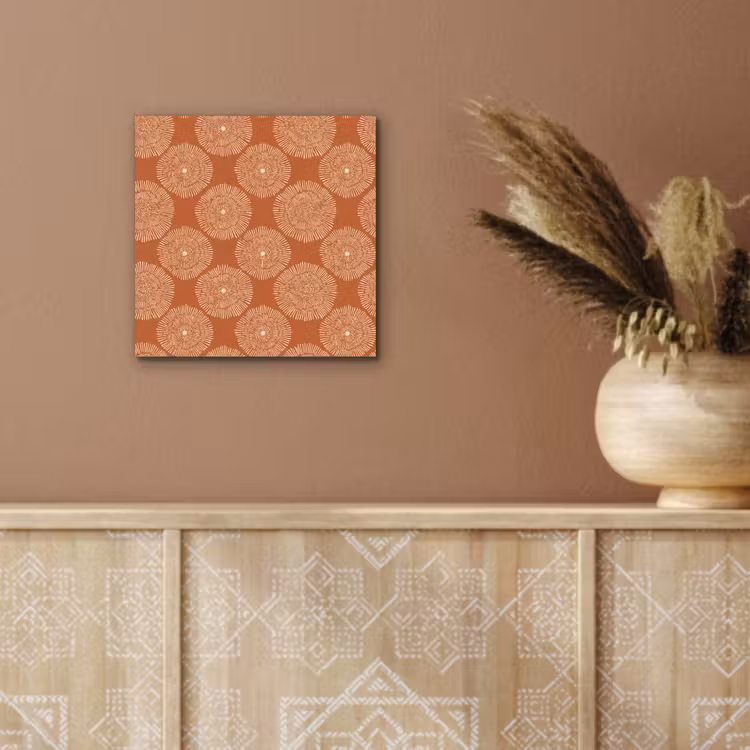 Aluminium schilderij - Cirkels - Grafisch - Patroon - Terracotta — 5