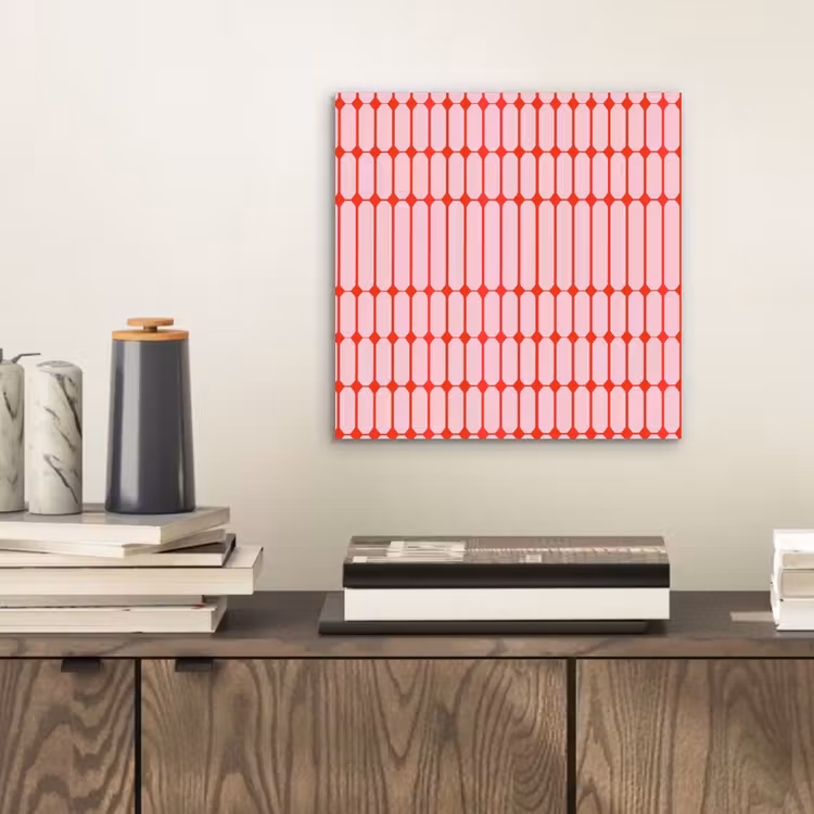 Aluminium schilderij - Geometrisch - Minimalistisch - Rood - Roze — 2
