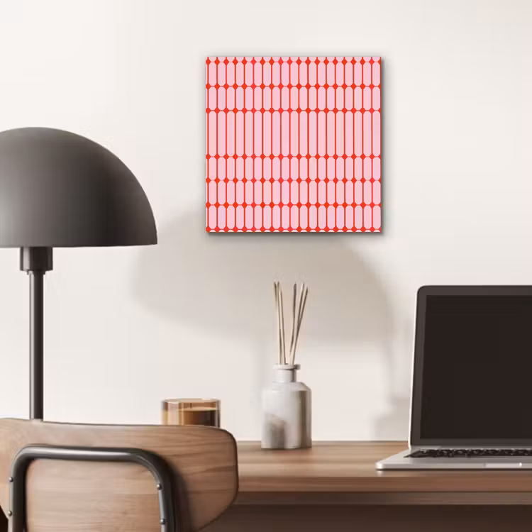 Aluminium schilderij - Geometrisch - Minimalistisch - Rood - Roze — 6