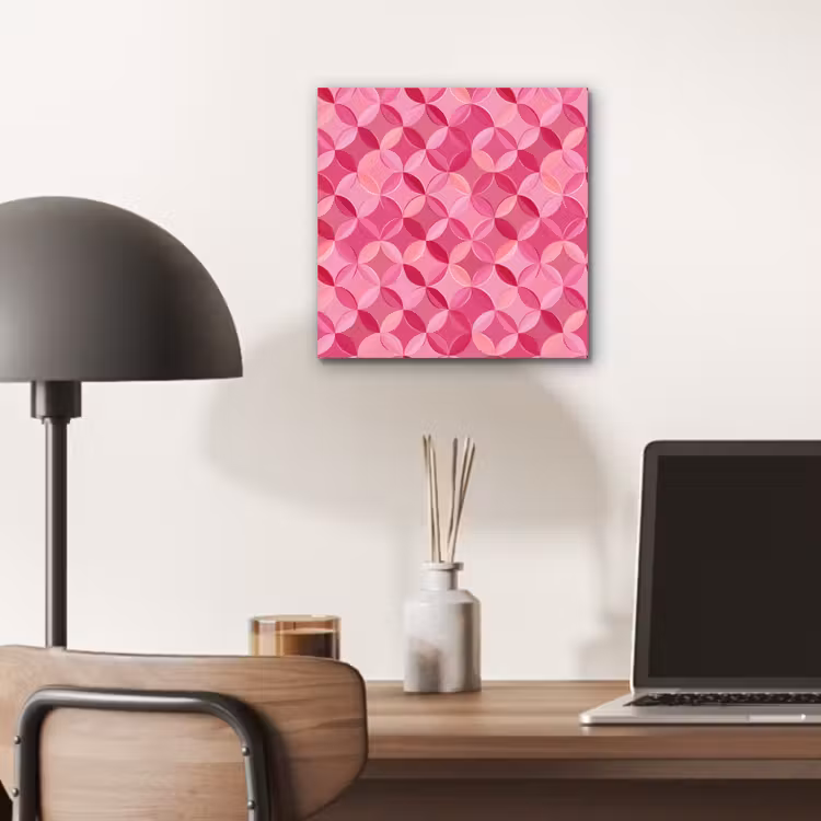 Aluminium schilderij - Geometrisch - Mozaïek - Modern - Roze — 6