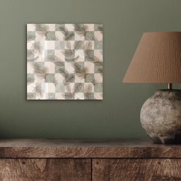Aluminium schilderij - Planten - Bladeren - Marmer - Modern - Groen — 3