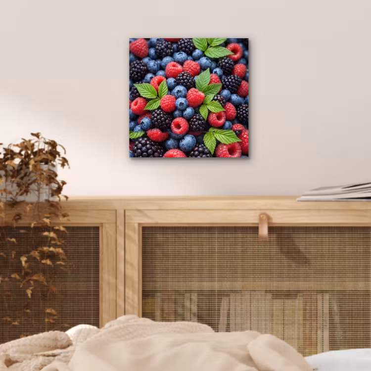 Aluminium schilderij - Bessen - Vers - Waterdruppels - Kleurrijk - Eten — 4
