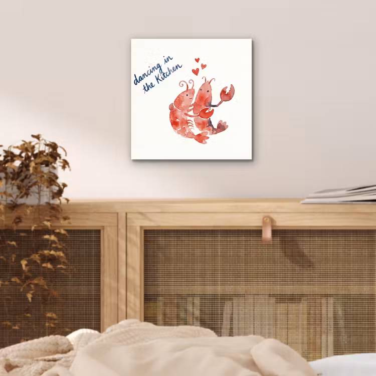 Aluminium schilderij - Dier - Dans - Liefde - Waterverf - Rood — 4